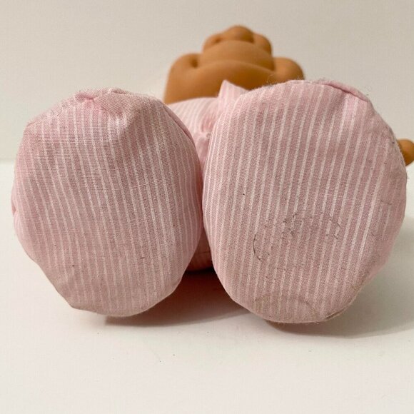 Vtg Russ Bedtime Sleepy Troll Doll Pajamas Pink Stripe Nightcap 8 Inch Tall - Picture 15 of 16